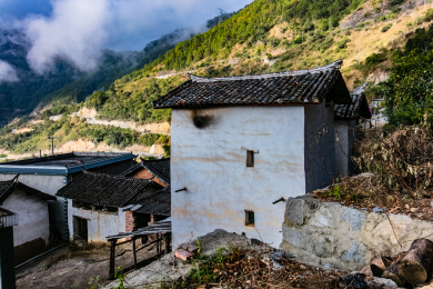 中国云南省大理州南涧县彝族居住区山寨建筑