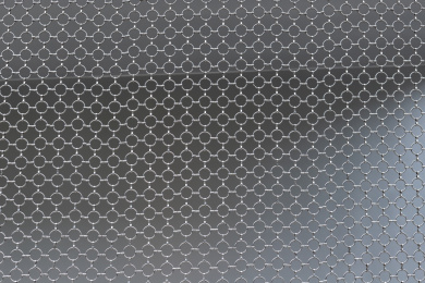 金属材质拼接的建筑装饰帘子