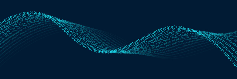 二进制代码0和1组成的抽象互联网概念背景