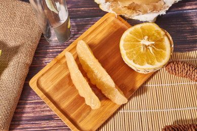 柚子果肉水果摆拍