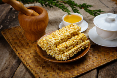 美味茶点美食老式糕点米花糖
