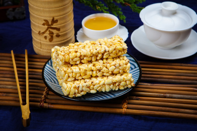 美味茶点美食老式糕点米花糖