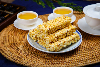 美味茶点美食老式糕点米花糖
