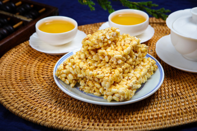 美味茶点美食老式糕点米花糖