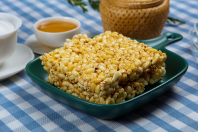 美味茶点美食老式糕点米花糖