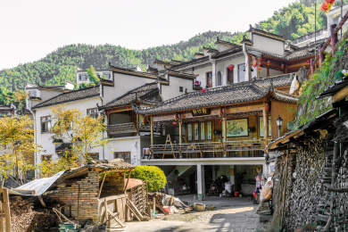徽派村落木坑村，安徽省黟县木坑竹海景区