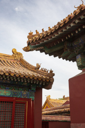 中国北京故宫宫殿屋檐