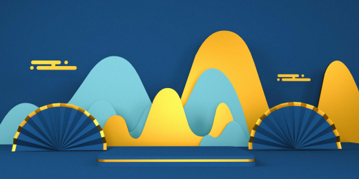 3D中国风展台空间背景