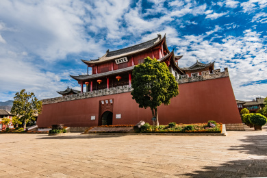中国云南省大理州巍山县拱振楼建筑景观