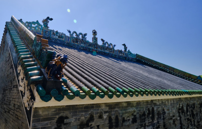 中国广州纯阳观旅游景区古建筑