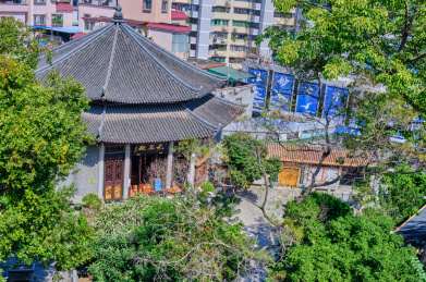 中国广州纯阳观旅游景区古建筑