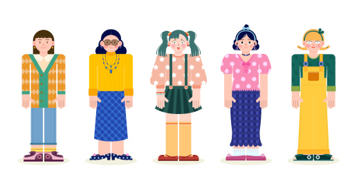时尚潮流女孩图案