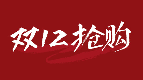 双12抢购汉字书法字体设计中国风