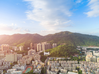 深圳福田区梅林后山及生活居住区城市天际线