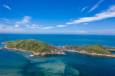 浙江舟山东极青浜岛全景