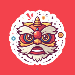 新年春节元宵节主题图标矢量插图