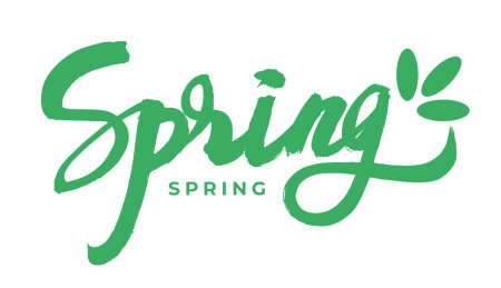 spring 春天 手写英文字体