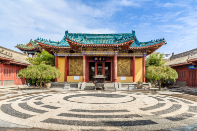 中国河南省开封府景区天庆观三清殿