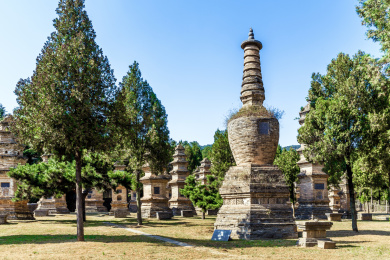 中国河南省登封市少林寺塔林