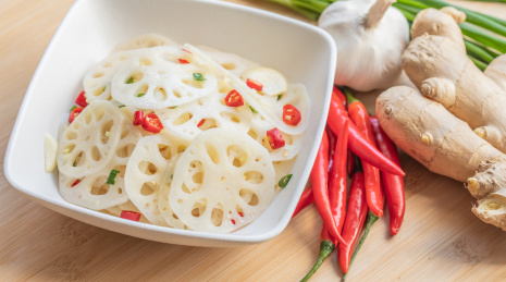 健康美食凉拌藕片