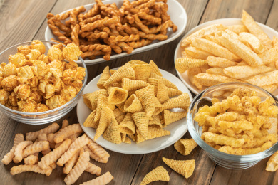 多种多样的膨化食品