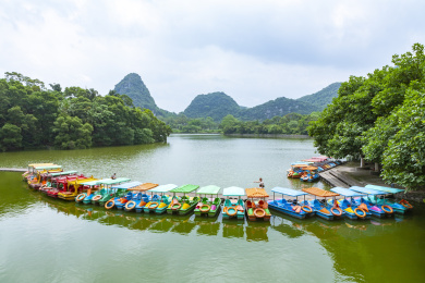 中国广西柳州龙潭公园的美丽景色