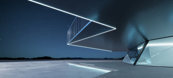 3D设计渲染摩登现代建筑物外观