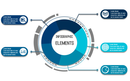 商务风格的时间轴与路线图的设计模板