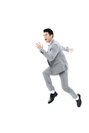 东方职场男士正装全身人像