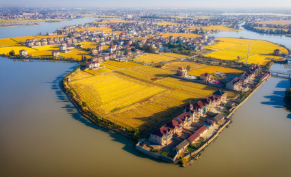 中国浙江嘉兴莲泗荡景区风光