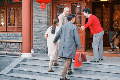 东方人像回家过年