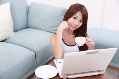 年轻女性的居家生活