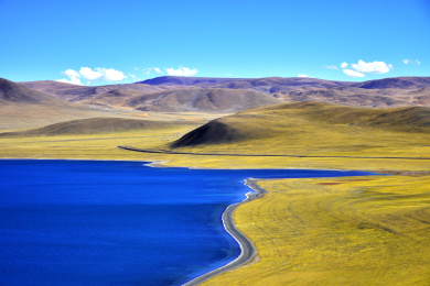 中国西藏纳木措的姐妹湖巴木措的美丽风光