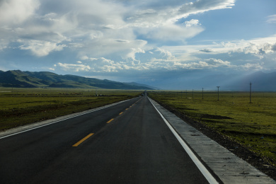 中国青藏公路G109国道沿途风光