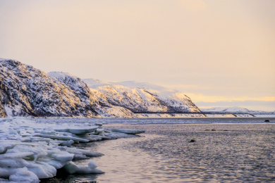 俄罗斯北极圈内面朝北冰洋的捷里别卡尔