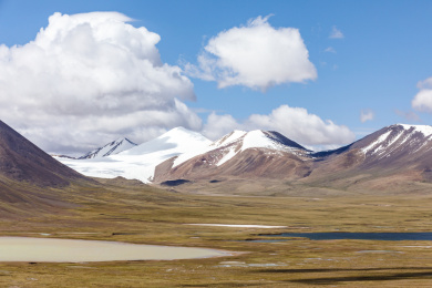 中国青藏公路唐古拉山脉风光
