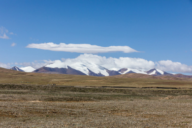 中国青藏公路唐古拉山脉风光