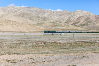 中国青藏公路唐古拉山脉风光