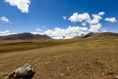 中国青藏公路唐古拉山脉风光