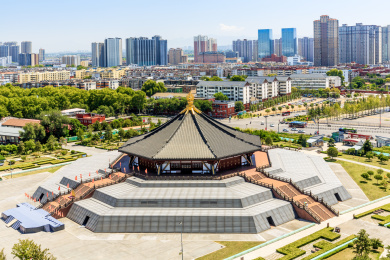 中国河南省洛阳市隋唐洛阳城遗址明堂建筑