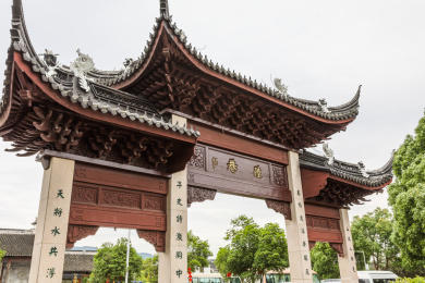 中国江苏苏州陆巷古村风光