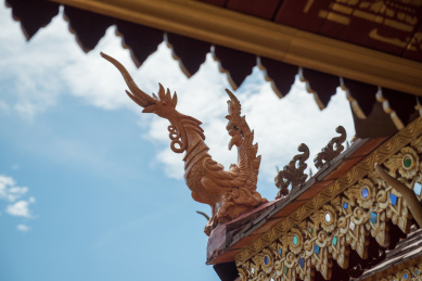 云南景洪市的傣族建筑