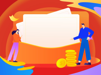 邀请好友获得红包礼物活动背景矢量卡通插画