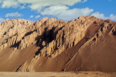 中国新疆地理断层山