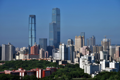 中国湖南长沙城市建筑风光