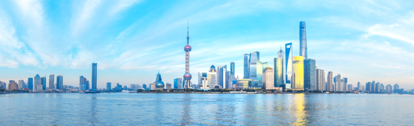 中国上海陆家嘴建筑全景