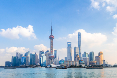 中国上海陆家嘴建筑全景