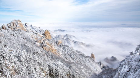 雪后尧山云海