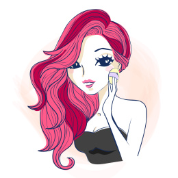 美女化妆创意设计插图
