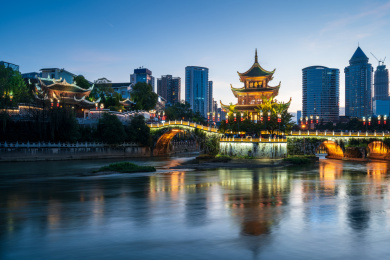 中国贵州贵阳地标建筑甲秀楼